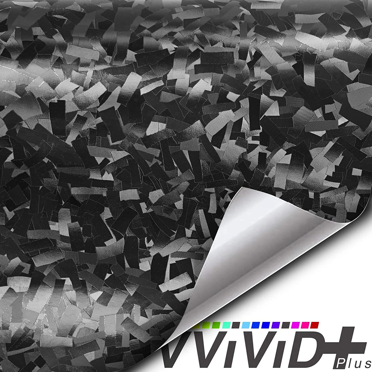 VVivid 2022 VVivid+ Black Forged Carbon (Confetti) Vinyl Car Wrap Film | V484