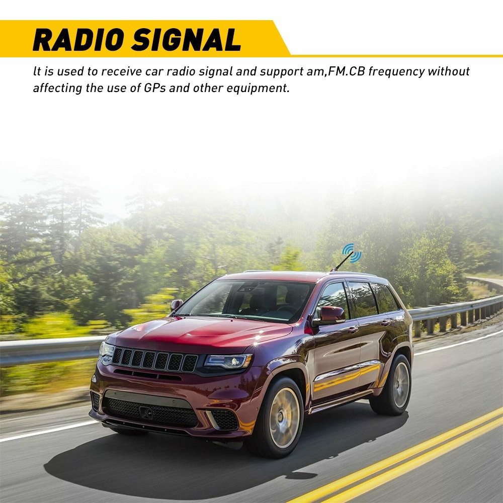 1/2set Car Am/Fm Radio Antenna Mount Vehicle Flexible Bee-Sting Roof Aerial 7″ M