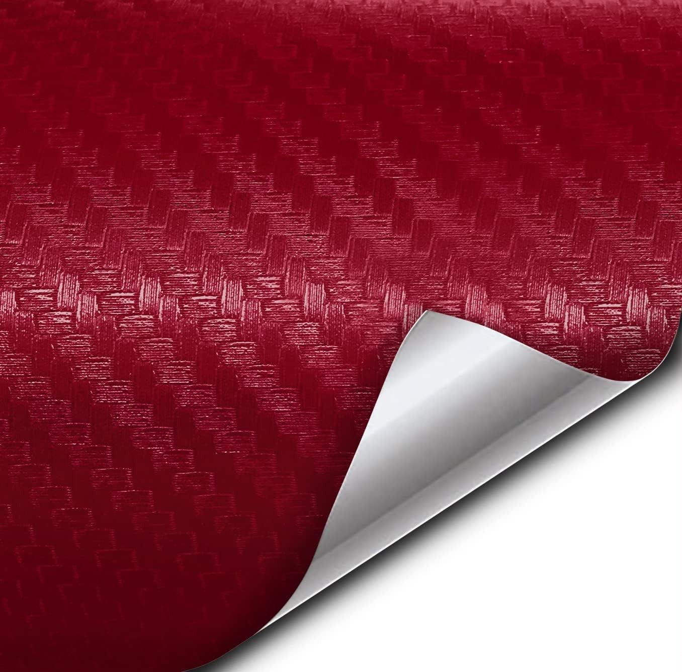 HURRY! VViViD RED Carbon Fiber Car Wrap Vinyl Roll w/ Air Release (50ft x 5ft)