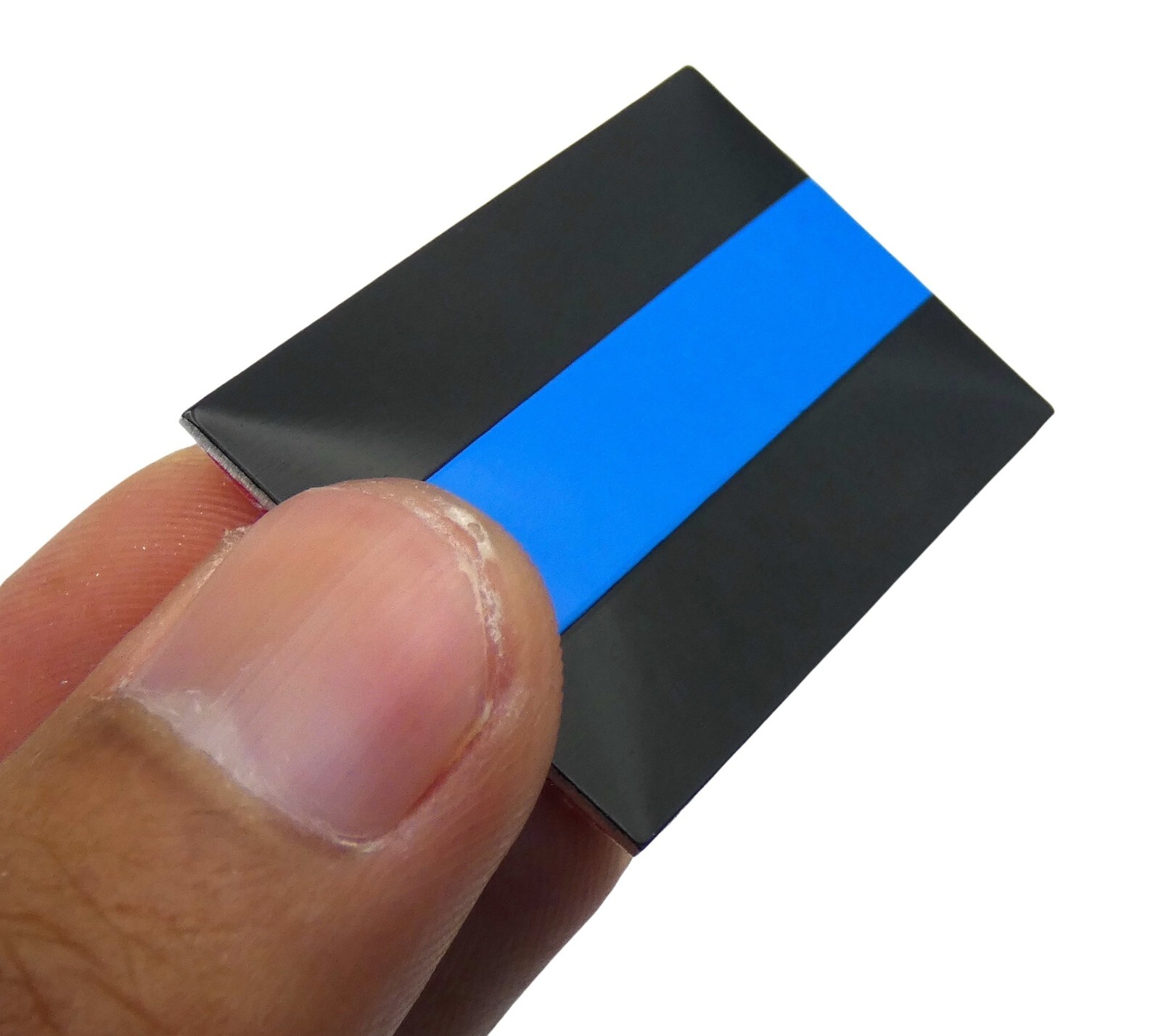 ALUMINUM Thin Blue Line License Plate Decal Support Police & Law Enforcement
