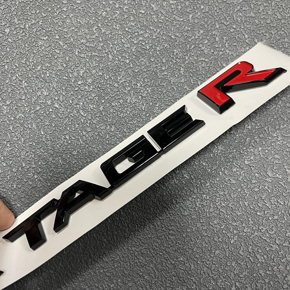 ABS Gloss Black Red SPORTAGE R Emblem Badge Trunk Decklid Sticker 2014 2015 2016