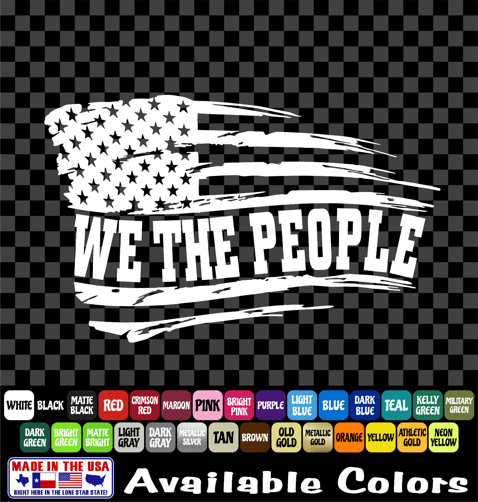 We The People Flag Trump Biden Keep America Great Sticker Vinyl Decal 2024