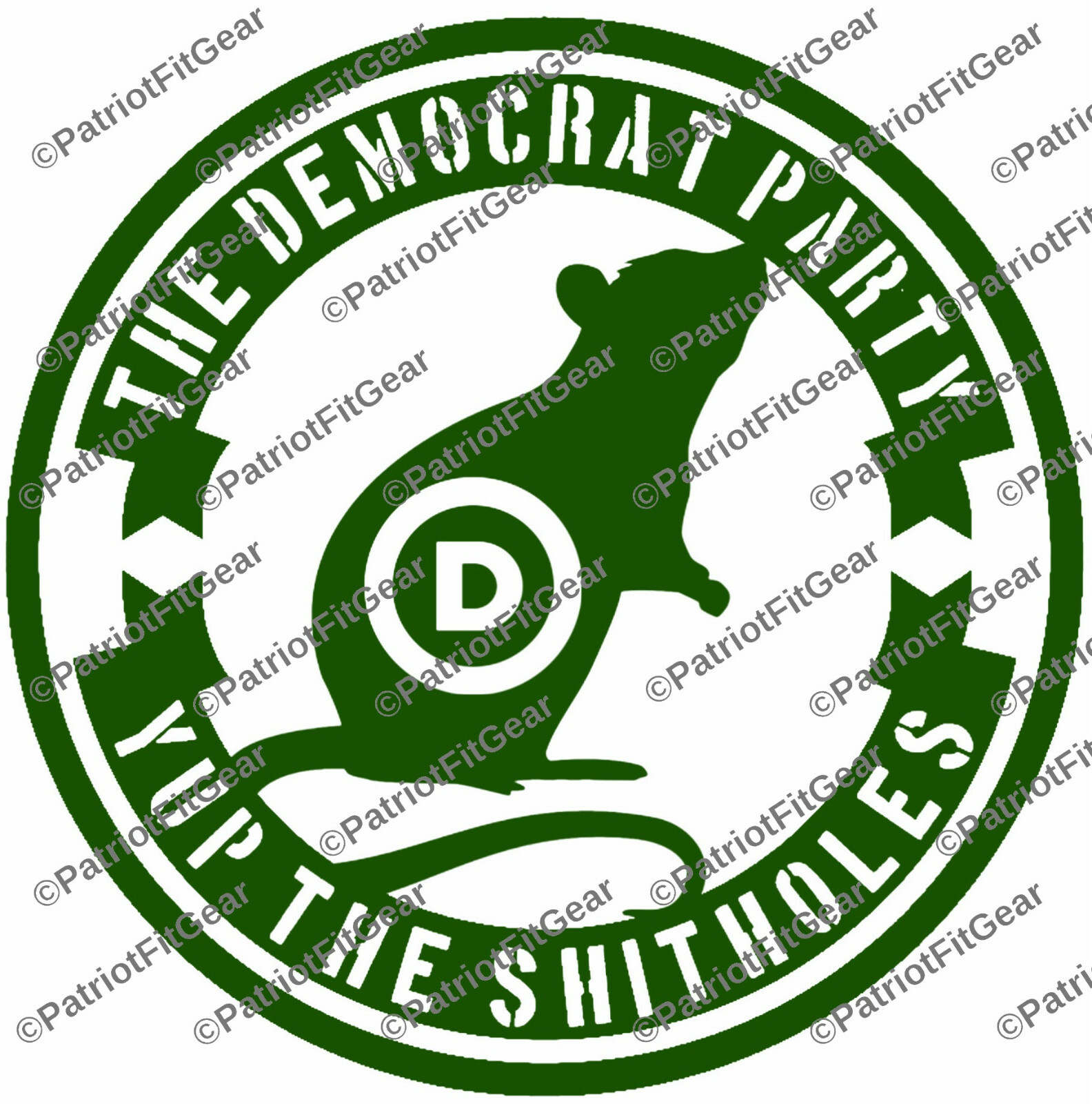 Rat Infested,The Democrat Party,Yup Sh*tholes,Liberals Suck,Sticker,Vinyl Decal