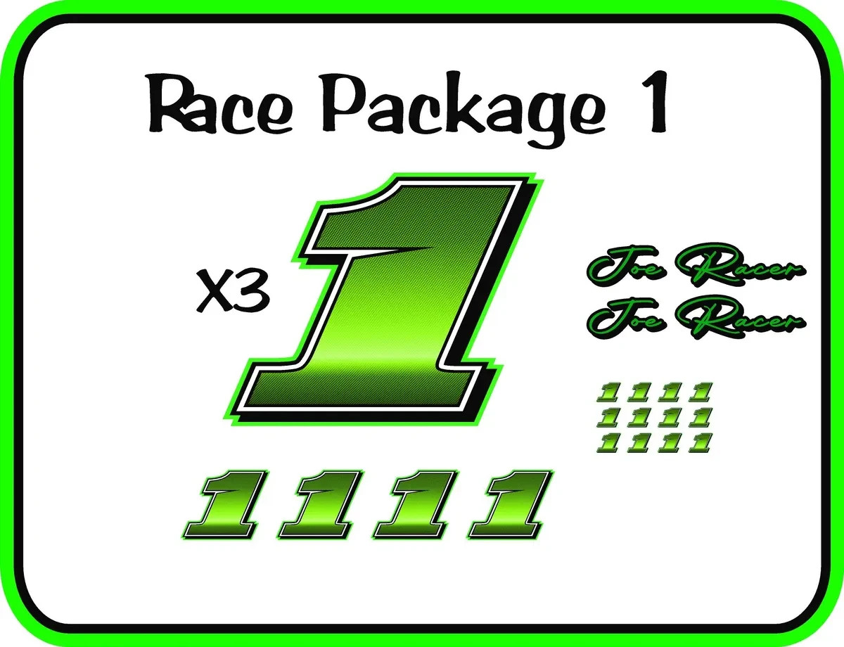 Race Car numbers Race Package 1 , IMCA, Late Model, Street Stock Graphics Decals