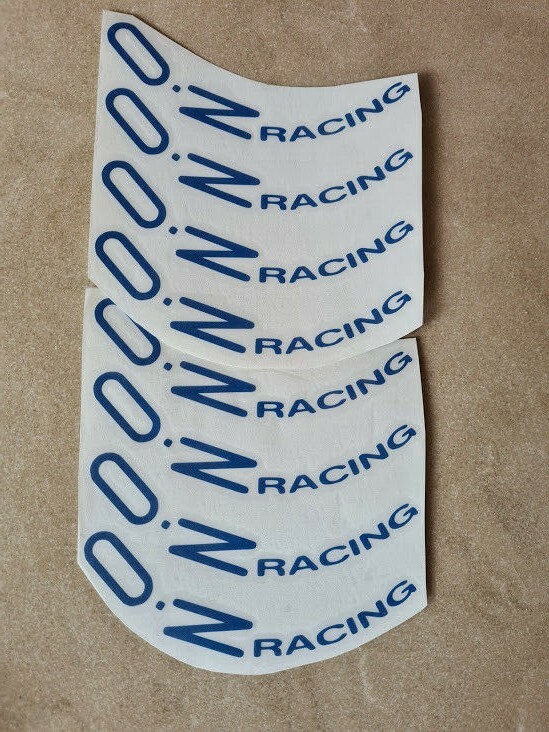 8pcs Oz Racing Wheels Sticker Blue Vinyl Decal