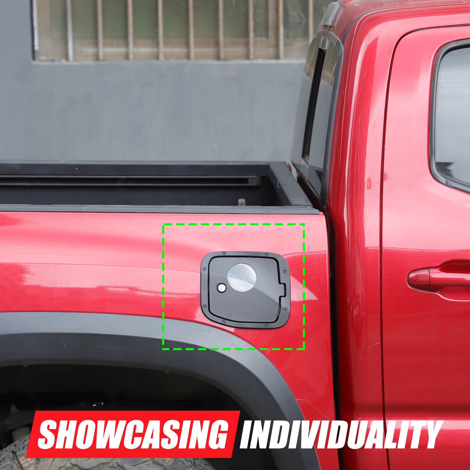 For Toyota Tacoma 16-2022 Door Fuel Tank Cover With Lock Keys Gas Cap Tank Trim