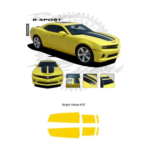 Chevrolet Camaro 2010-2013 Rally Stripes Graphic Kit – Bright Yellow