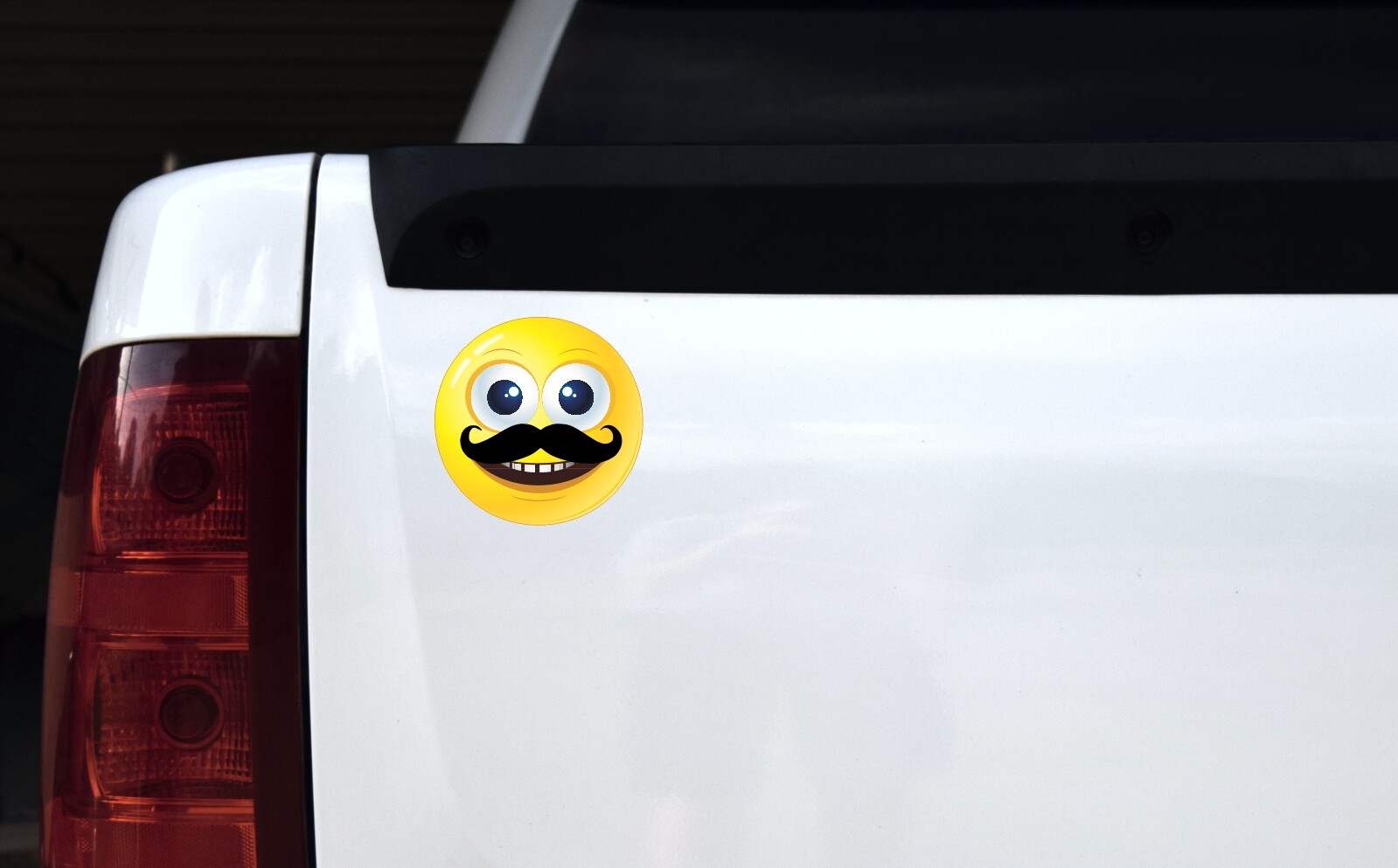 4.5in x 4.5in Mustache Happy Face Sticker Car Truck Vehicle Bumper Decal