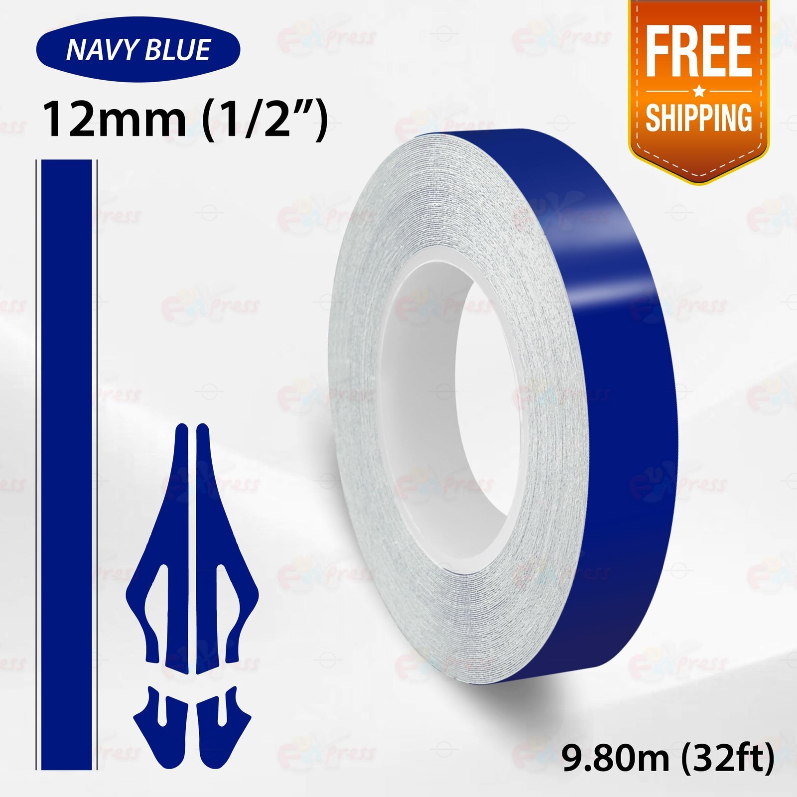 DARK BLUE 1/2″ 12mm PIN STRIPE Car SUV Model Streamline TAPE Decal Vinyl Sticker