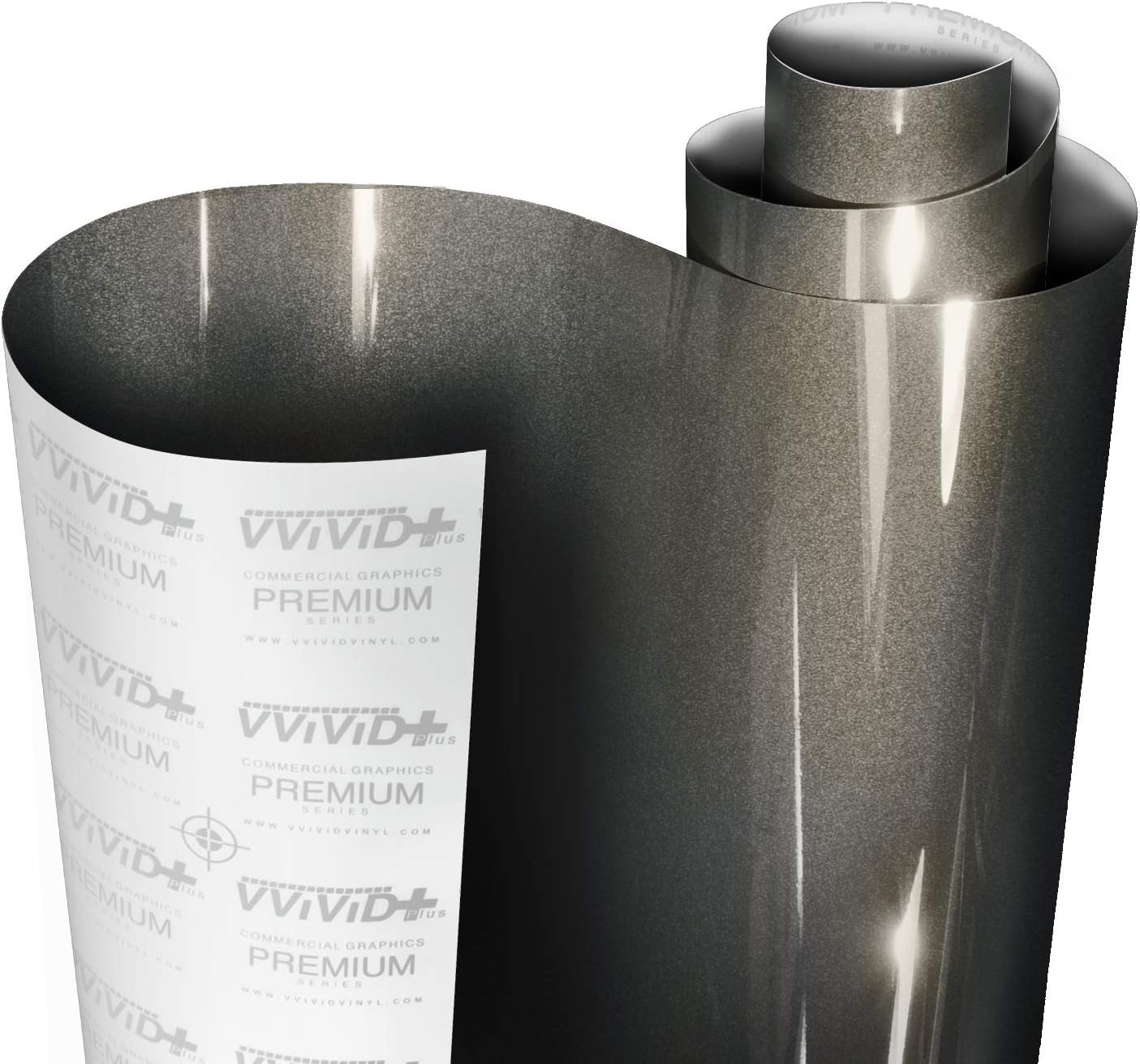 VViViD+ Ultra Gloss Candy Charcoal Grey Vinyl Car Wrap 1.5ft x 5ft,