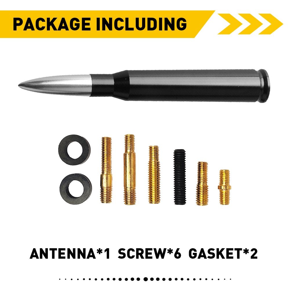 1/2Set Bullet Style Silver Cal 0.5 Antenna Mast Power Fits CHEVY SILVERADO 1500