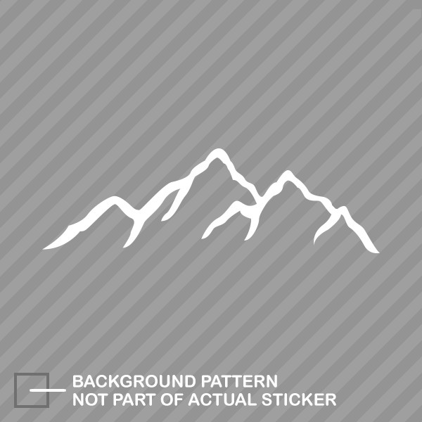 Mountains Silhouette Sticker Decal Vinyl hiking outdoors skiing snowboard