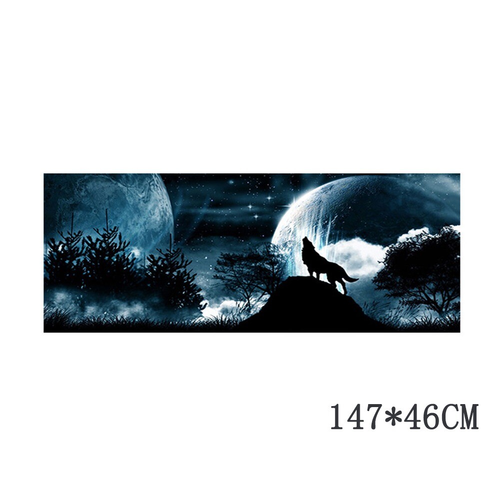 147x46cm Car Truck Sticker Wolf howling Moon Rear Window Tint Graphic Decal Wrap