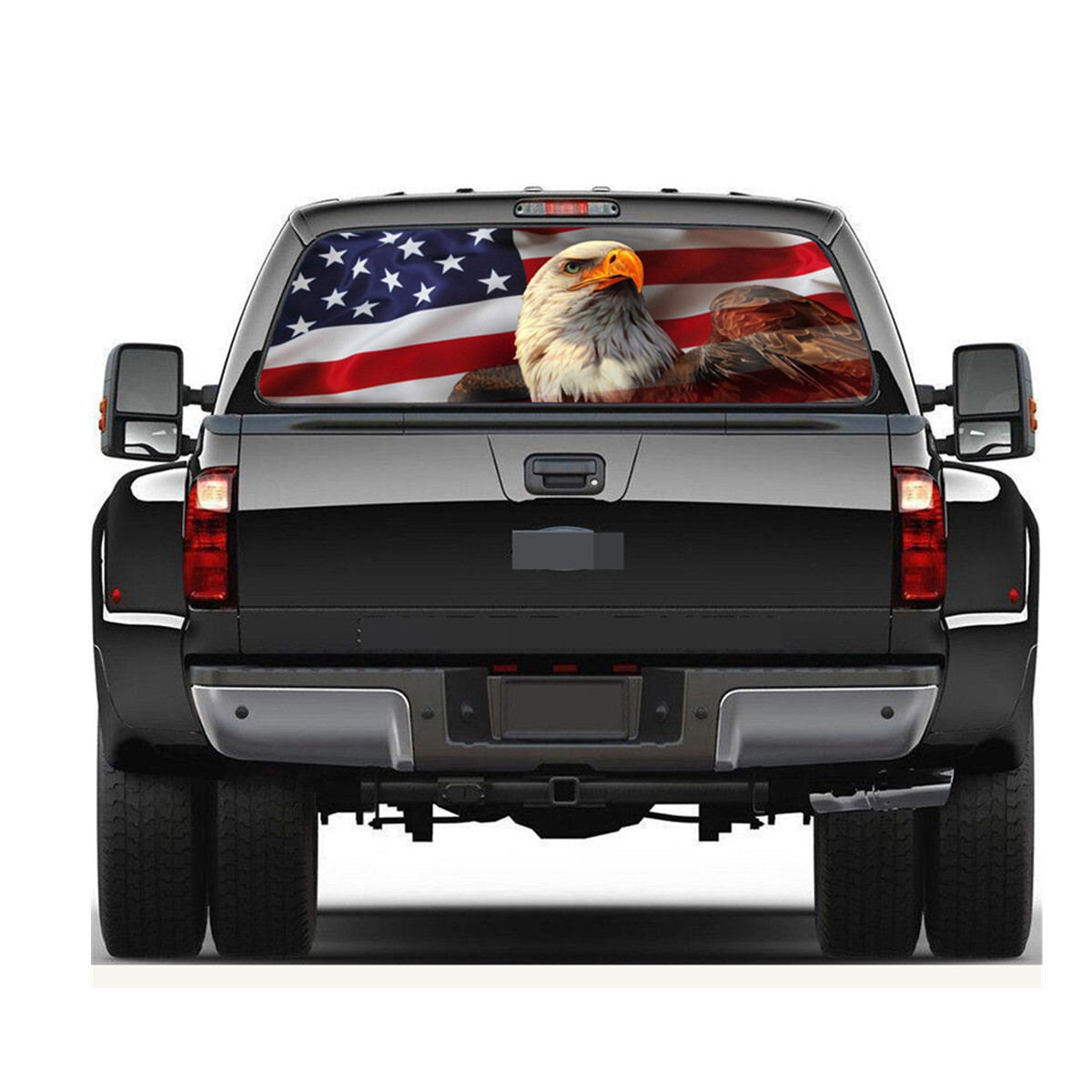 Car Rear Window American Flag Graphic Decal Tint Stickers DIY Decor 135cmx36cm