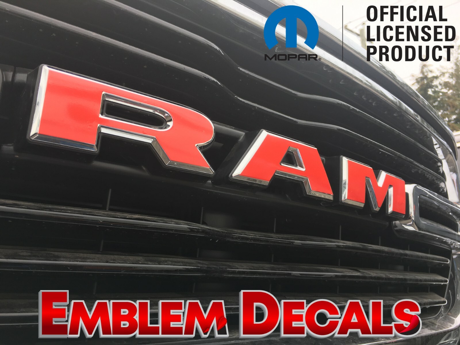 RAM 1500 DT Grill Emblem Decals 2019 2020 2021 2022 2023 2024