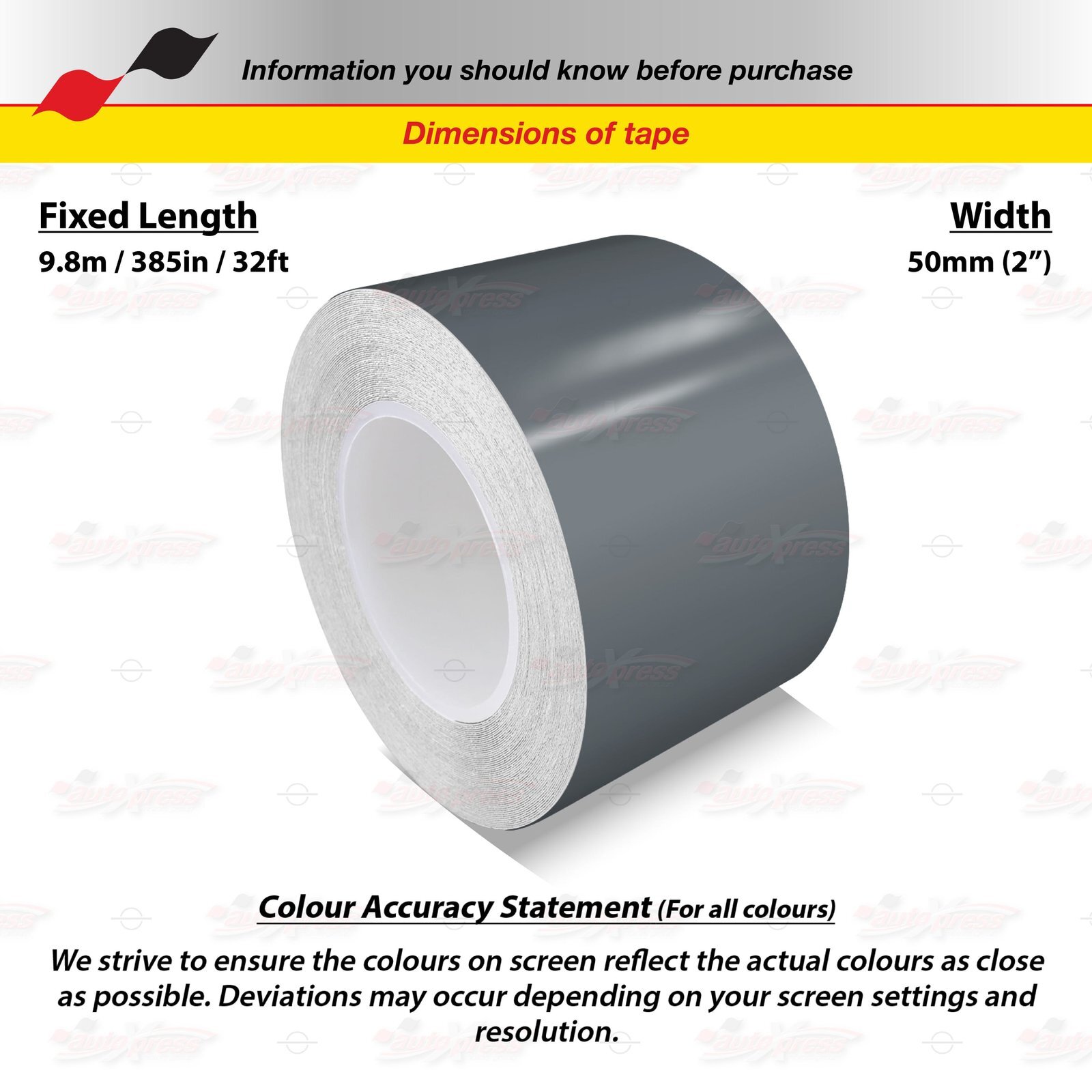 DARK GRAY 2″ 50mm Roll PIN STRIPE Car Striping Line TAPE Decal Vinyl Sticker