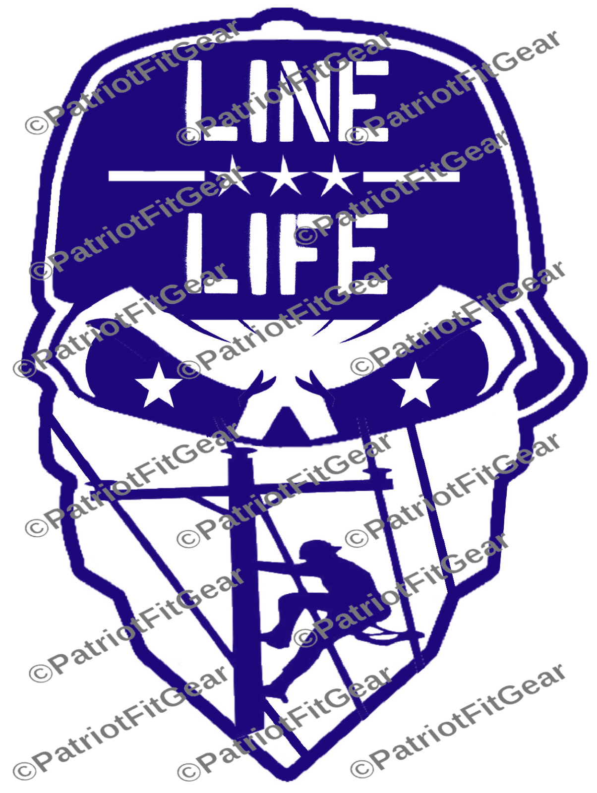 Lineman life,Line Work,Skull,Lineman,Got Power Thank A Lineman,Vinyl Decal