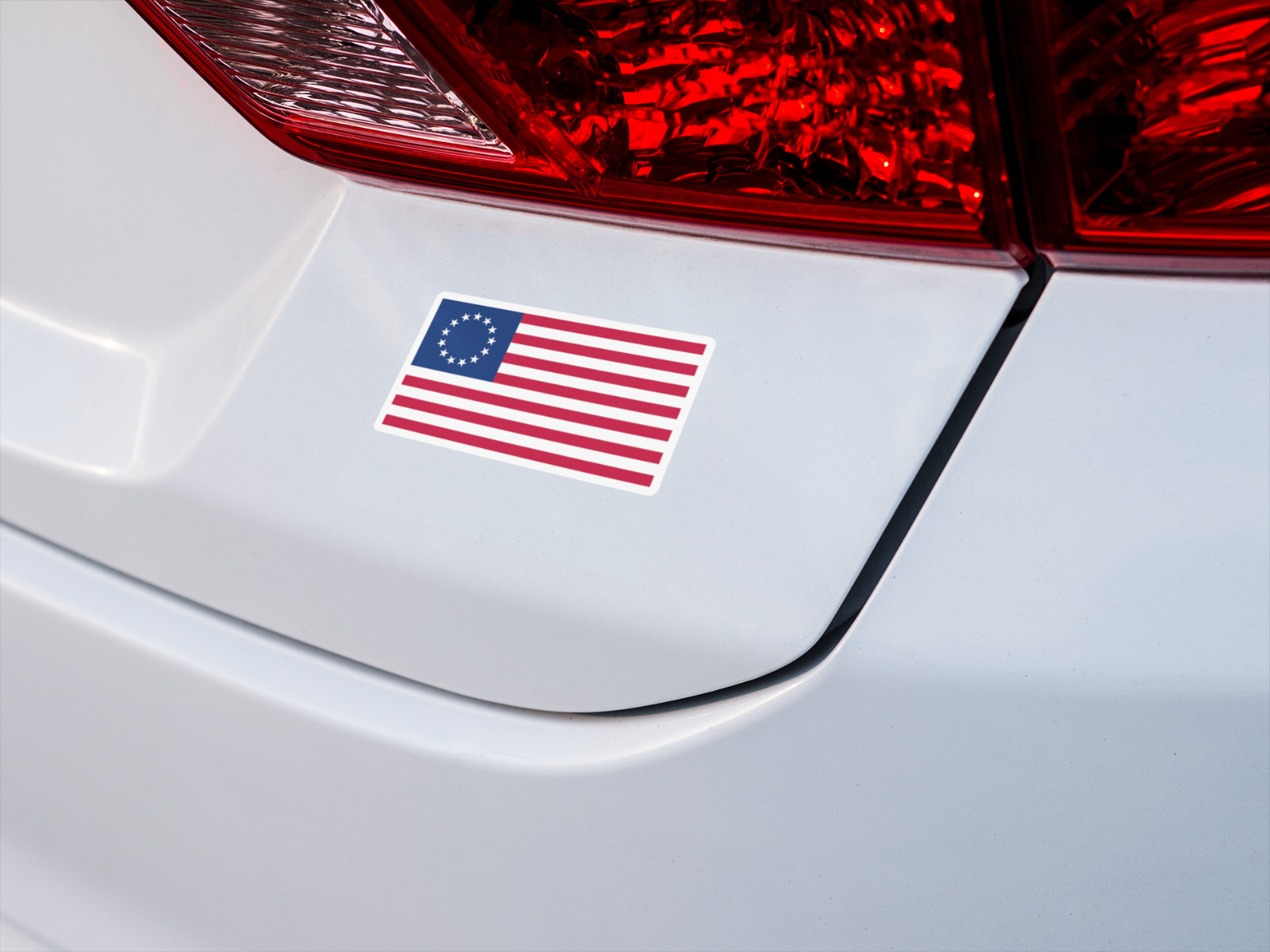 Betsy Ross Flag DECAL Sticker (indoor and outdoor use) Sticker Multiple Sizes