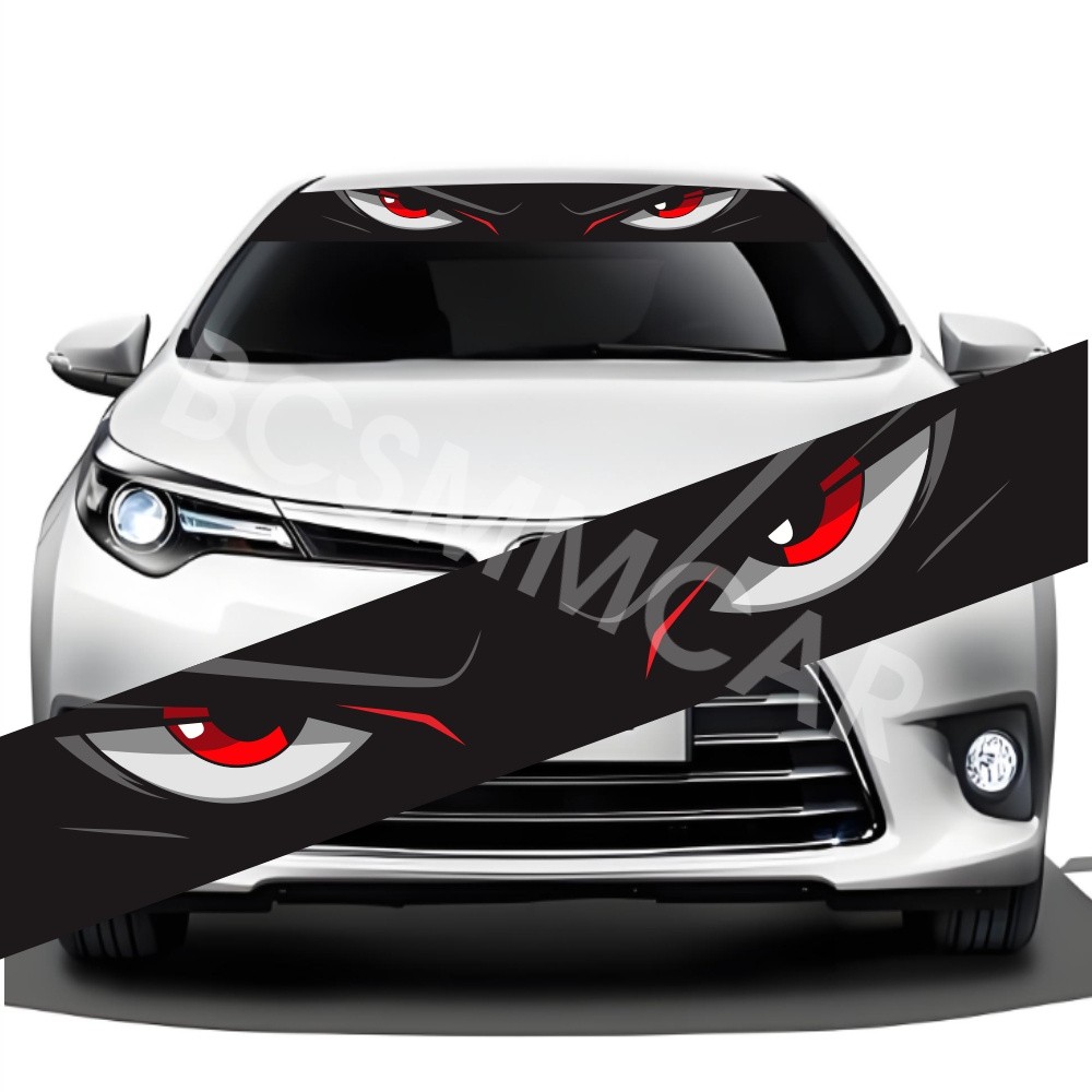 Sticker 3D Sunshade Decal Interesting Eyes Graphic For Car Front Windshield Trim