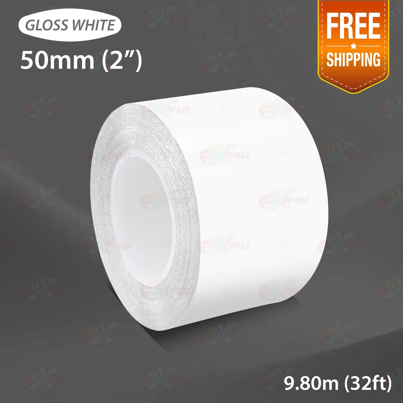 GLOSS WHITE 2″ 50mm PIN STRIPE Car Model Streamline TAPE Decal Vinyl Sticker