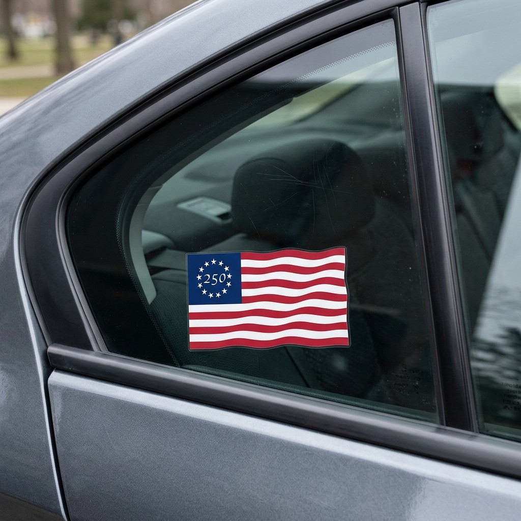 Betsy Ross American Flag Sticker 250th Anniversary USA Vinyl Patriotic 250 Decal