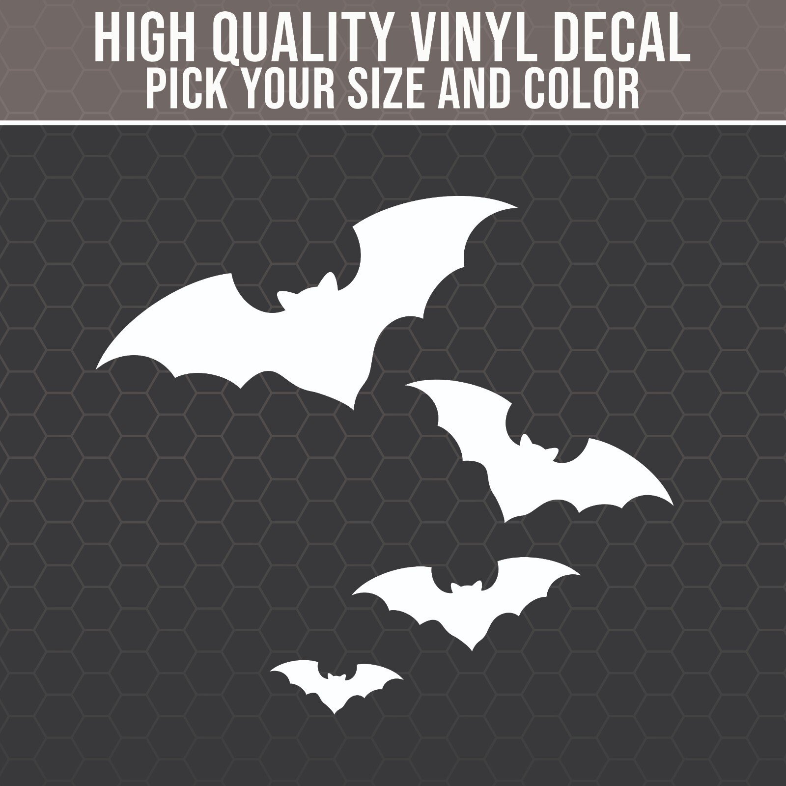 Bats Decal, Halloween Decal for Car, Rear View Mirror Decal Horror Decal Sticker