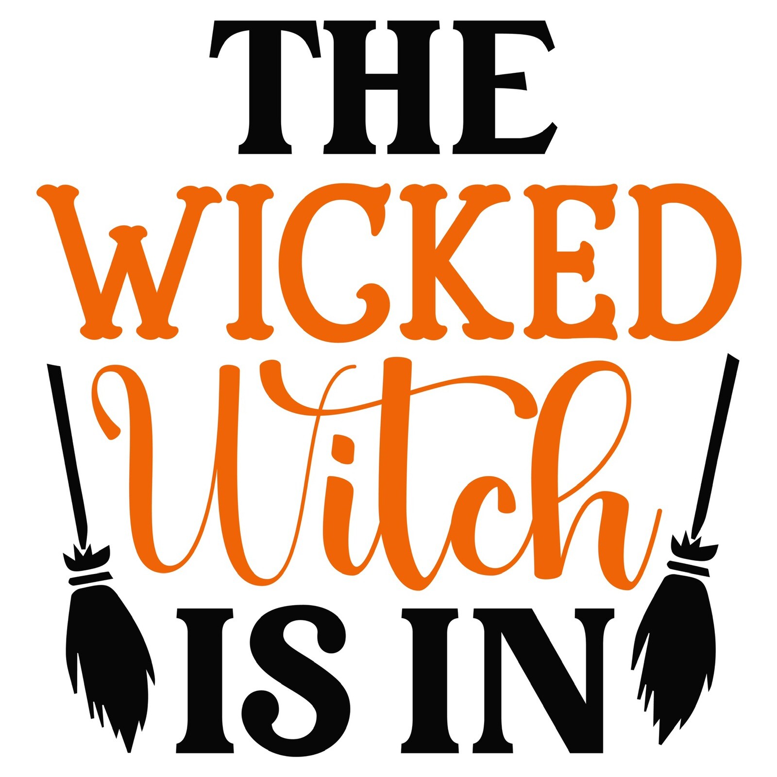 4” Witch Is In Sticker Funny Halloween Holiday Trick Or Treat DIY Craft Idea