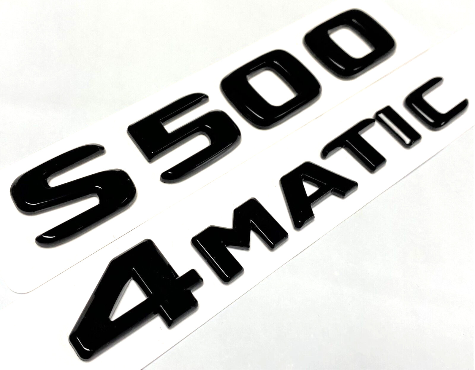 S500+4MATIC BLACK FOR MERCEDES REAR TRUNK EMBLEM BADGE NAMEPLATE DECAL NUMBER