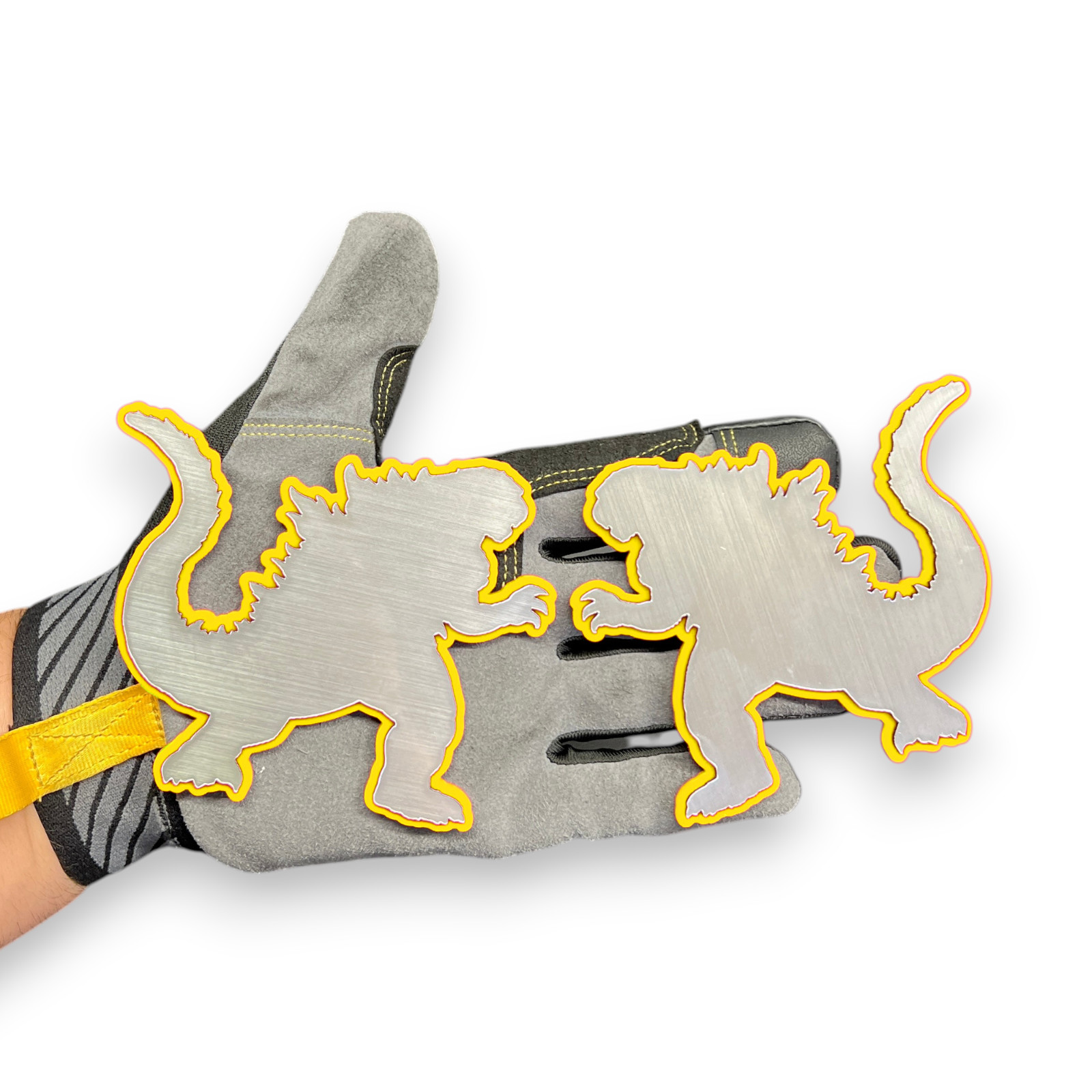 2x Godzilla Yellow/Black Badge fenders  tailgate . Emblem RAGING Aggressive