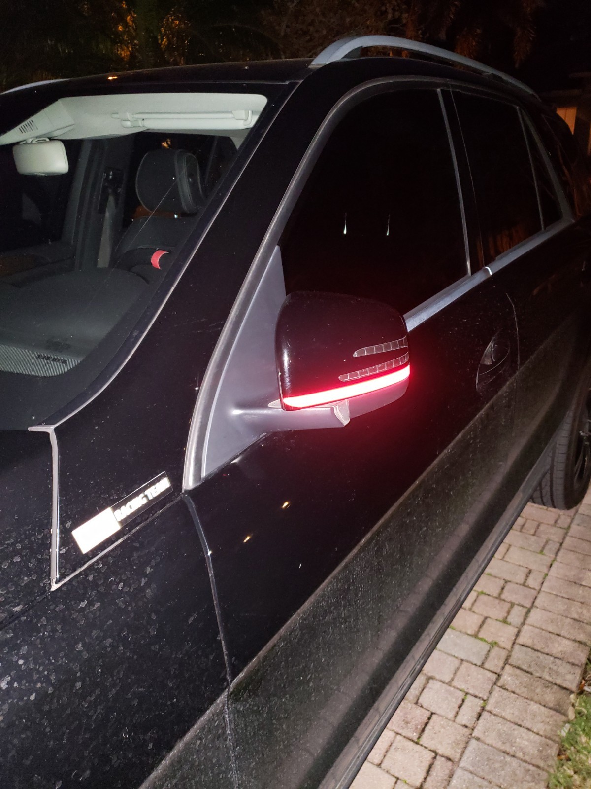 “AMG F1 STYLE” 2X REFLECTIVE EXTERIOR AUTOMOTIVE MIRROR VINYL STRIPS VON-ENG