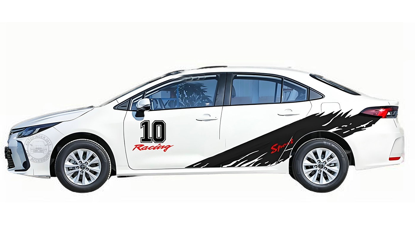 Graphics Motorsport Sticker Decal For Toyota Camry Corolla Racing Sport Stripes