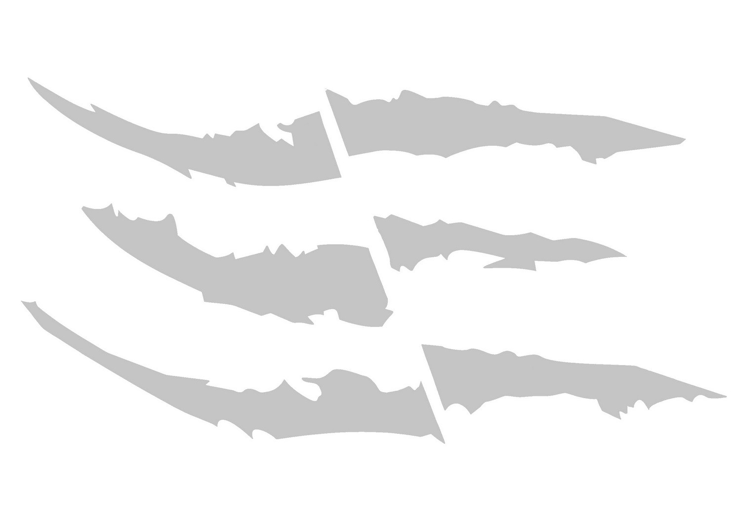 White Silver Eye Scar Mark, Scratch Shape Decal For Car Headlight Decoration