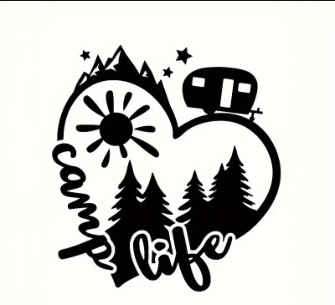 Camp Life Camping Glamping Decal Sticker Car Truck Free Shipping