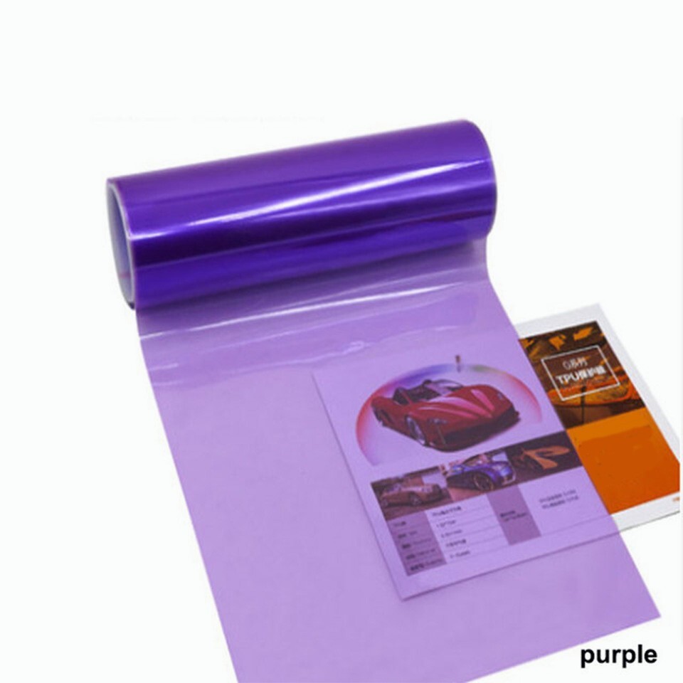 For Headlight Taillamp Transparent Purple Len Vinyl Protection Wrap Film 12″x78″