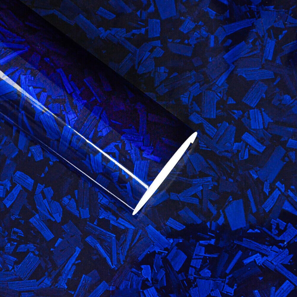20x152cm Gloss Forged Carbon Fiber Car Vinyl Wrap Air Release Sticker Film Trims