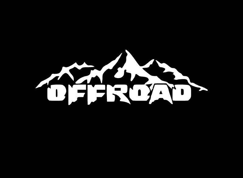 MOUNTAIN RANGE LANDSCAPE OFFROAD Vinyl Decal -Sticker for Car Truck