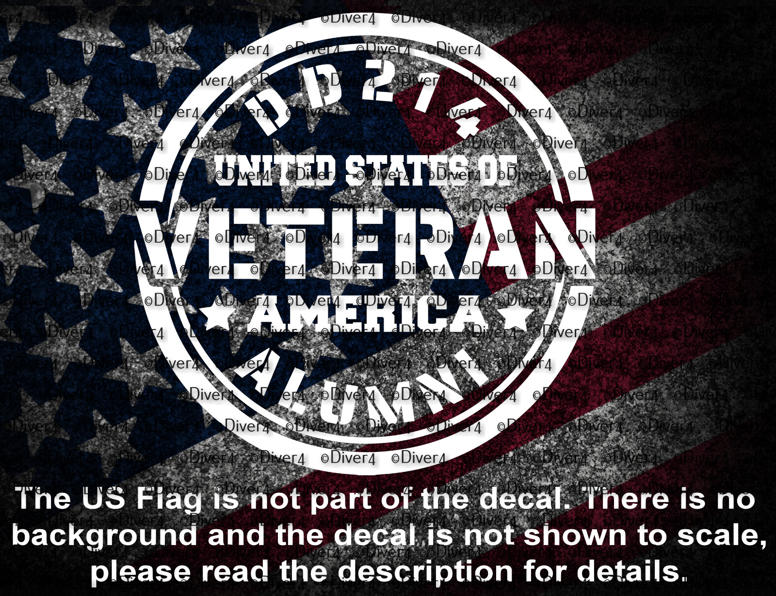 DD 214 Alumni United States Of America Veteran Vinyl Decal US Seller