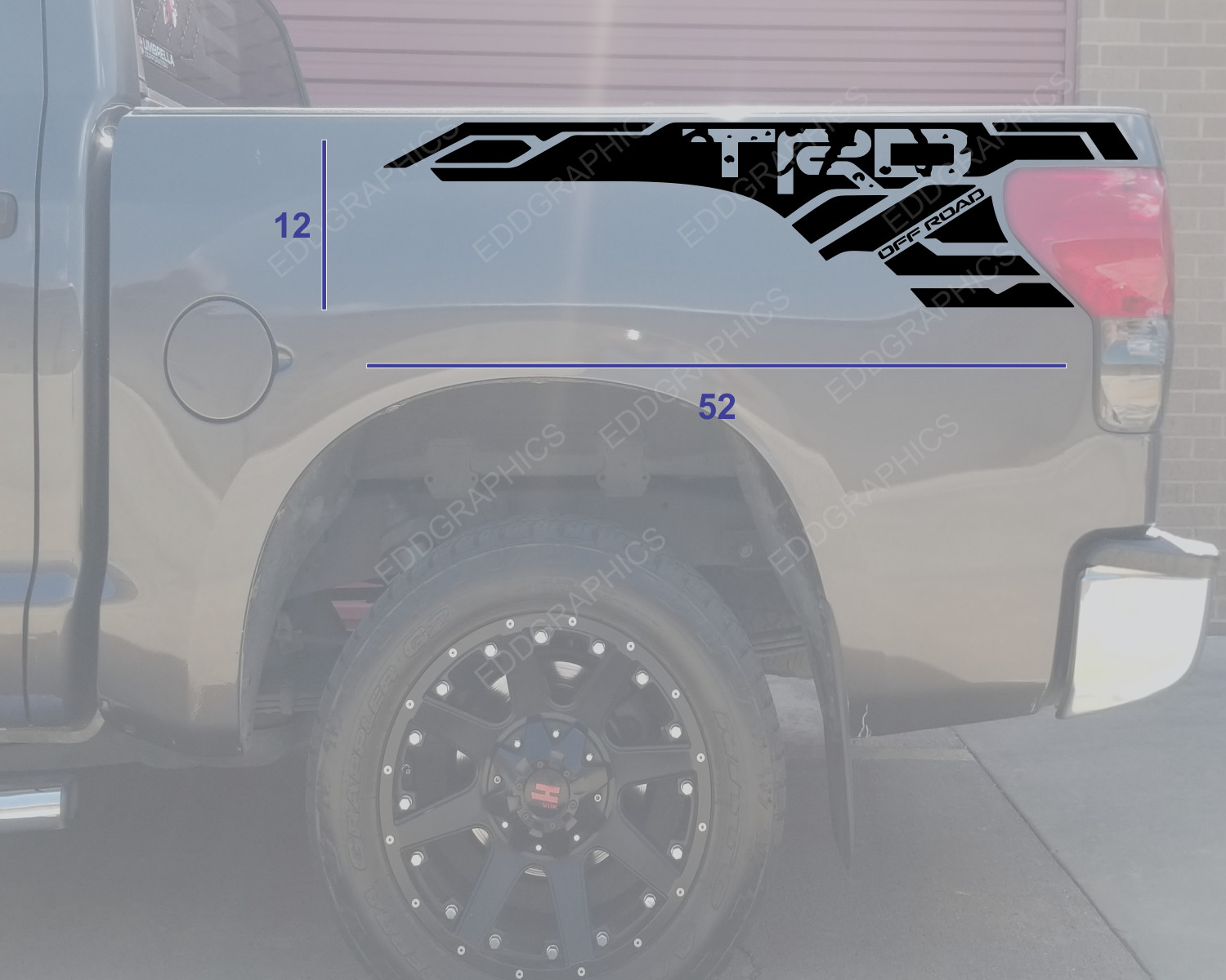 TRD*OF ROAD* Tundra Sticker FOR * 2007 to 2013 *BED SIDE STRIPES DECAL SET