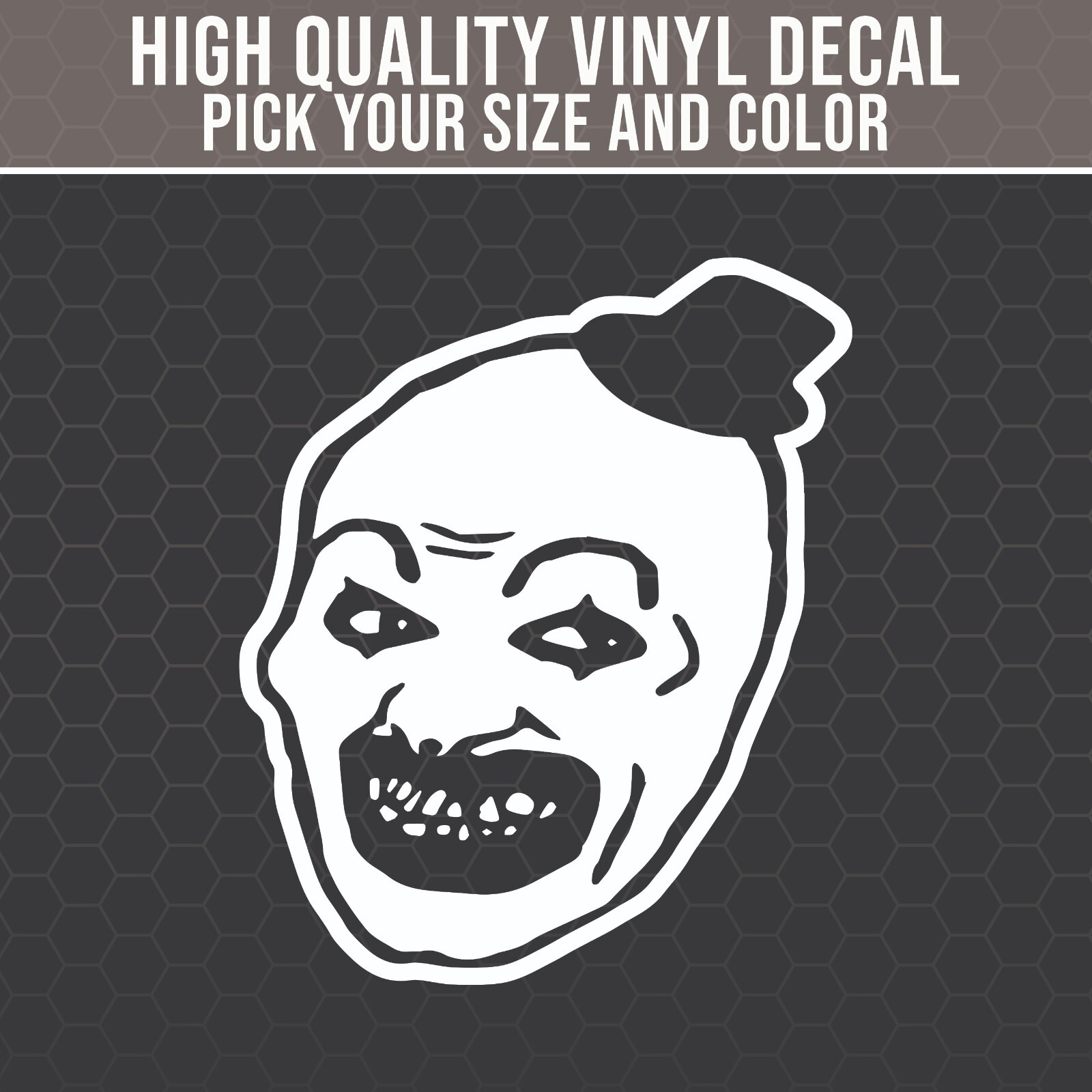 Horror Car Decal, Halloween Decal, Truck Decal, Horror Art the Clown Decal