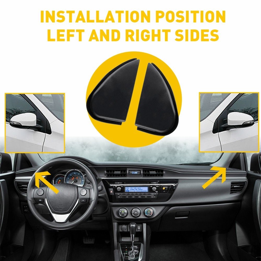 2/Car Side Mirror Corner Triangle Cover Trim Fits For Toyota Corolla 2014-201 N