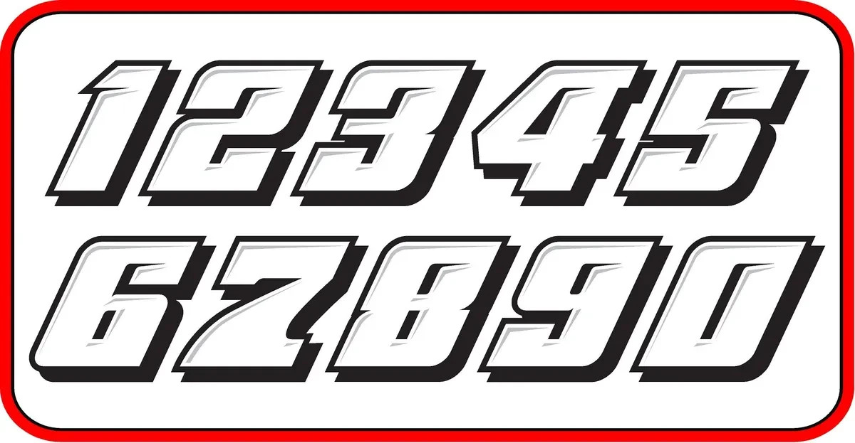 Race Car numbers Race Package 2 , IMCA, Late Model, Street Stock Graphics Decals