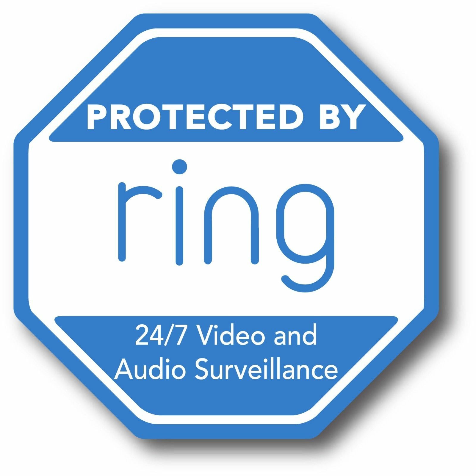 Ring Doorbell Sticker Video Security Camera Yard Sign Sticker Outdoor Safe 3.75″