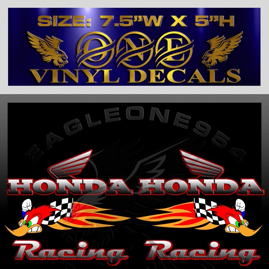 WOODY WOODPECKER Racing Car Decal Sticker Emblem #112W (SET OF 2 RIGHT & LEFT)
