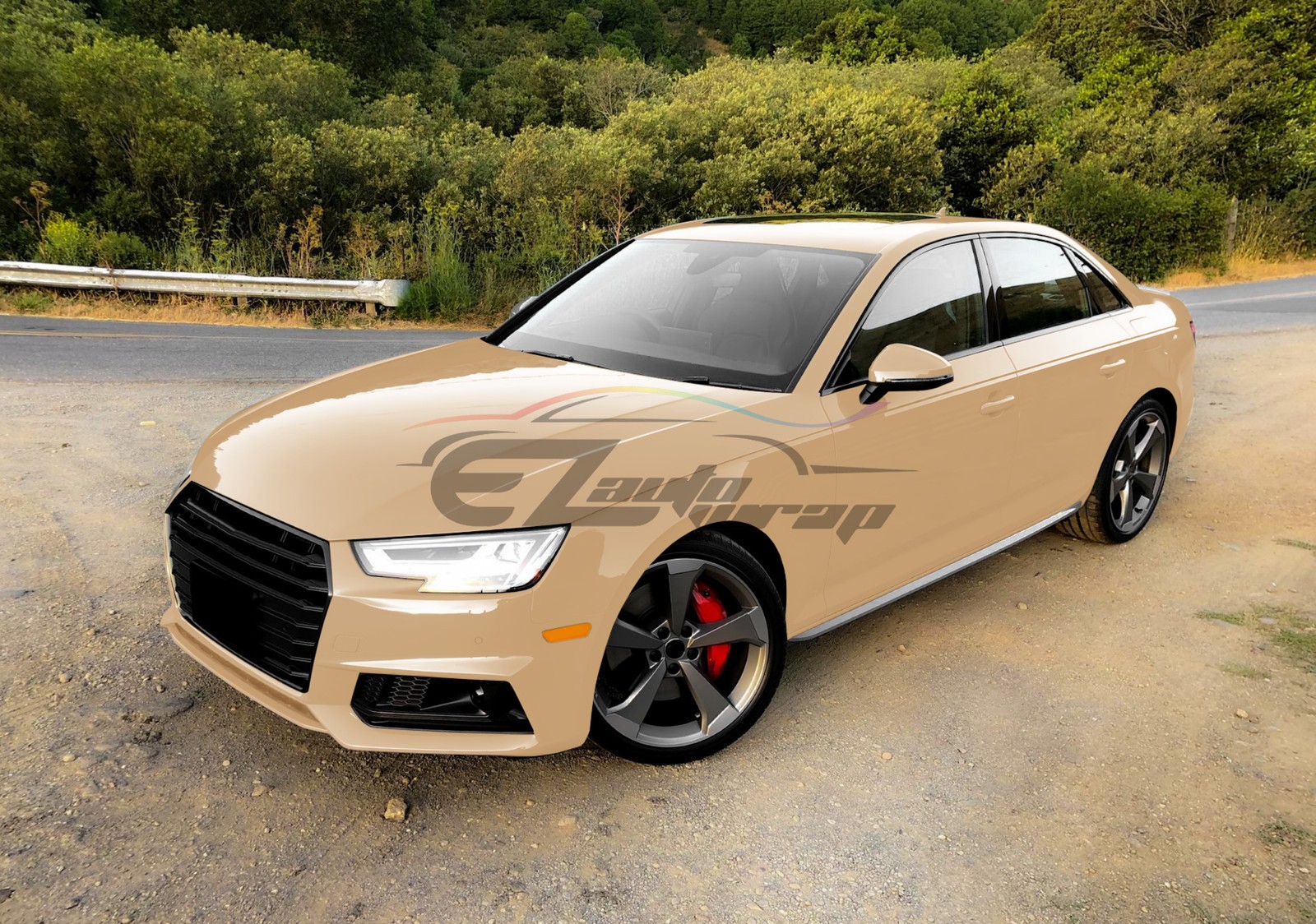 High Gloss Sand Yellow Car Vinyl Wrap Sticker Decal Sheet Film DIY Air Release