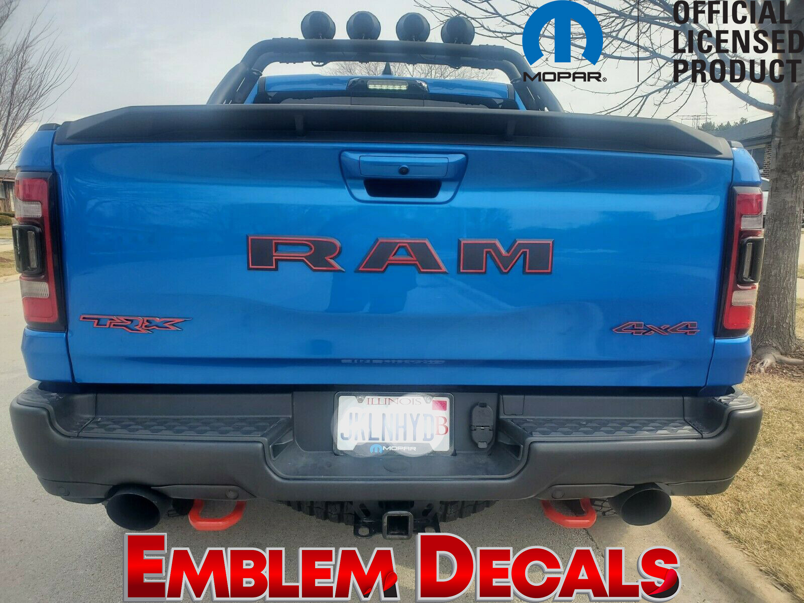 RAM 1500 TRX TAILGATE PACKAGE Emblem Overlay 2 TONE Decal 2021 2022 2023 2024