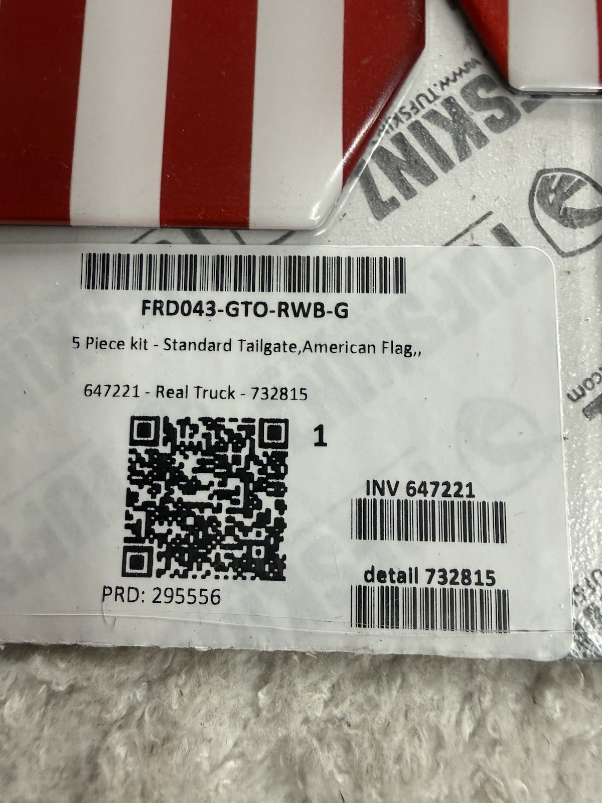 2021-2026 TUFSKINZ F-150 American Flag Standard Tailgate Letter Inserts License