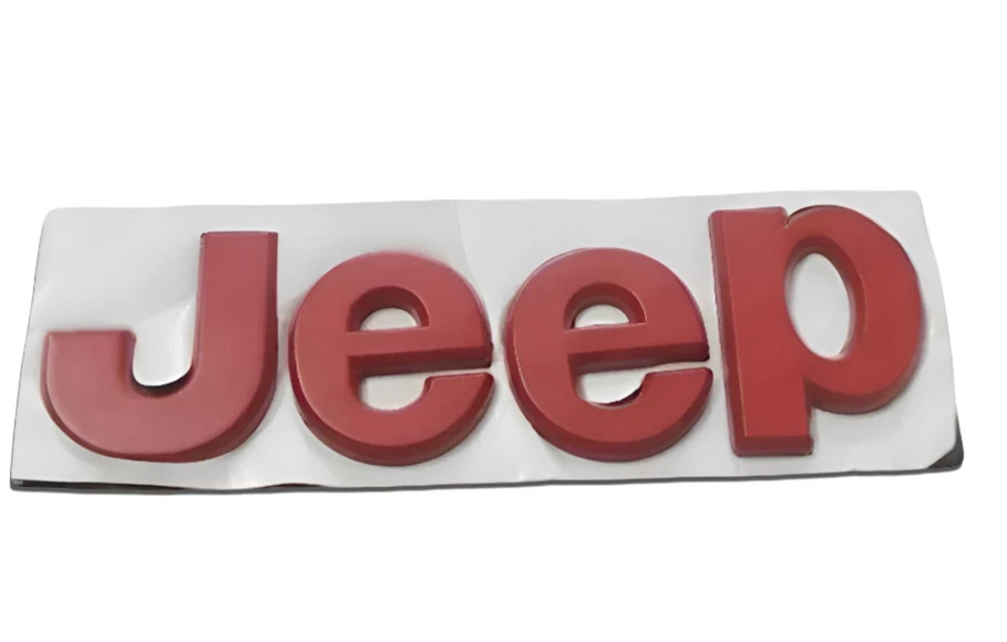 Front Or Rear Jeep Red Monogram