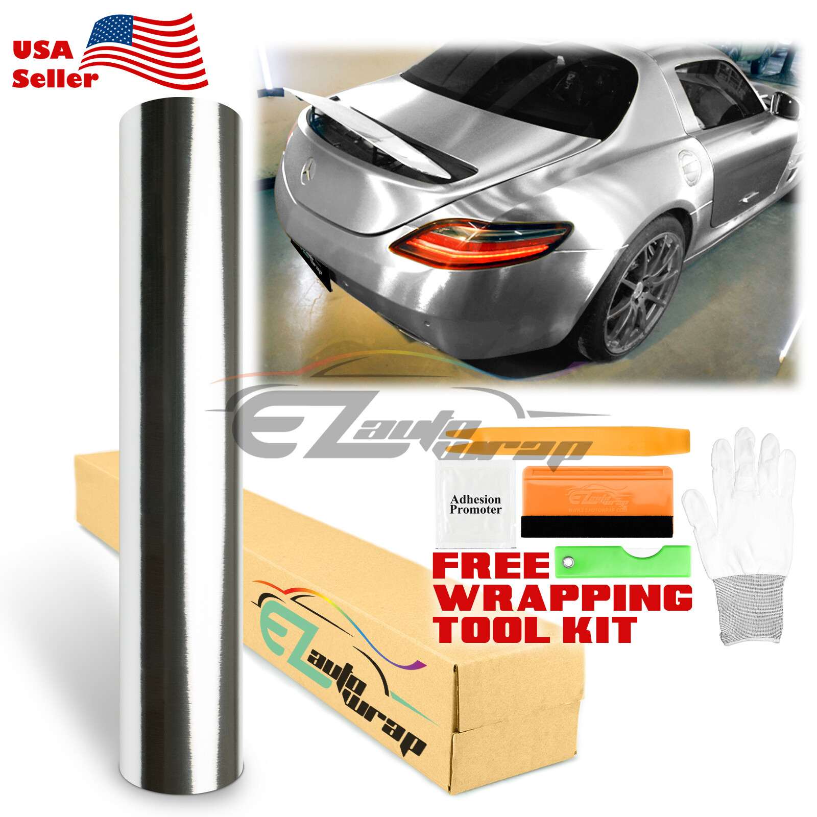 Chrome Aluminum Silver Vinyl Wrap Sticker Decal Sheet Air Release Bubble Free