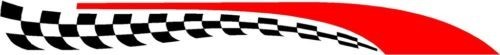 Checkered flag motorcycle go kart race car golf cart trailer hood graphic decal