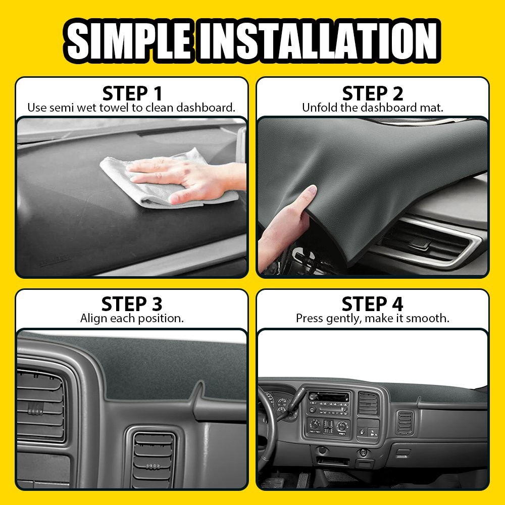 for Chevrolet Tahoe Suburban 00-06 Yukon Dashboard Dash Cover Pad Mat Gray 1-5X